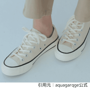 aquagarageのレースアップスニーカー